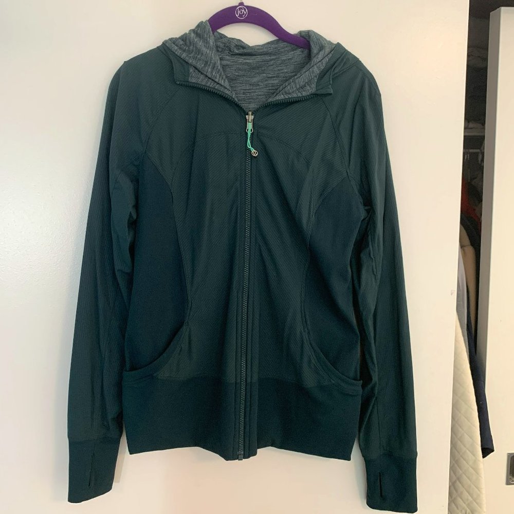 Lululemon Full Zip-up Hoodie, Turquoise, Size 10